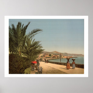 Waterfront Promenade, San Remo, Franse Riveria Poster