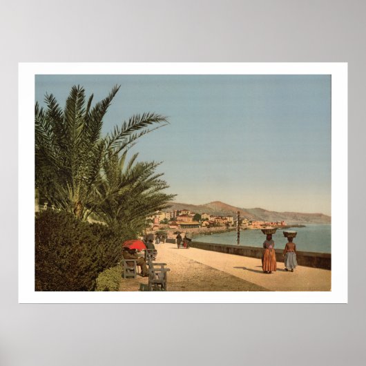 Waterfront Promenade, San Remo, Franse Riveria Poster (Voorkant)