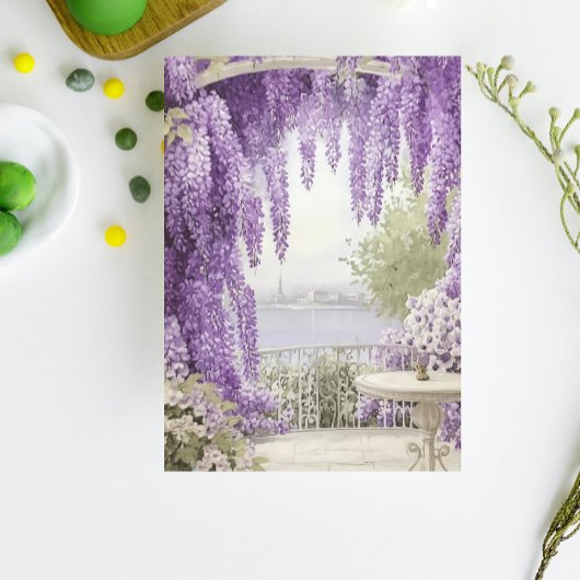 Waterfront Scène met vloeiende lila's Notitieboek