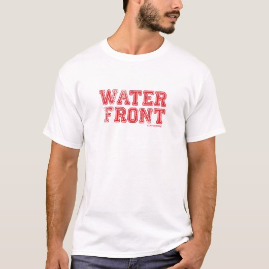 Waterfront T-Shirt/Red on White T-shirt (Voorkant)