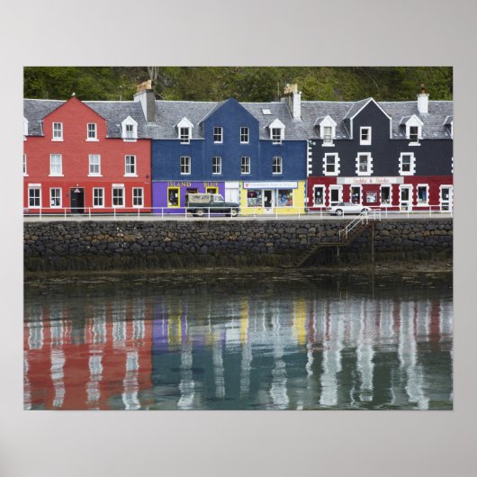 Waterfront, Tobermory, eiland Mull, Schotland, Poster (Voorkant)