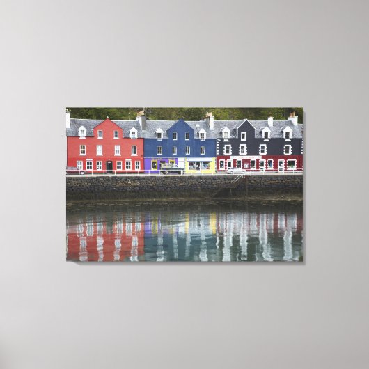 Waterfront, Tobermory, Isle of Mull, Schotland Canvas Afdruk (Voorkant)
