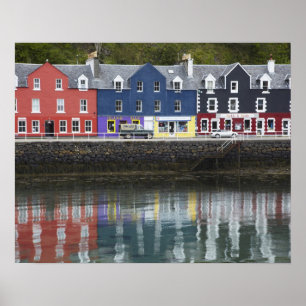 Waterfront, Tobermory, Isle of Mull, Schotland Poster