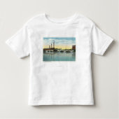 Waterfront Uitzicht van de Congress Street Bridge Kinder Shirts (Voorkant)