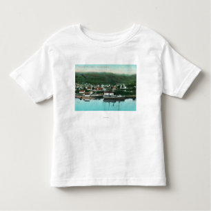 Waterfront Uitzicht van de stad en Steamer Kinder Shirts