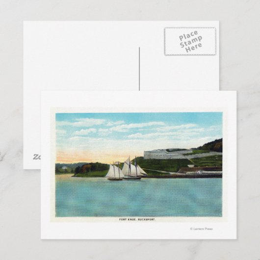 Waterfront Uitzicht van Fort Knox Briefkaart (Voorkant / Achterkant)