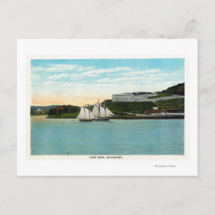 Waterfront Uitzicht van Fort Knox Briefkaart
