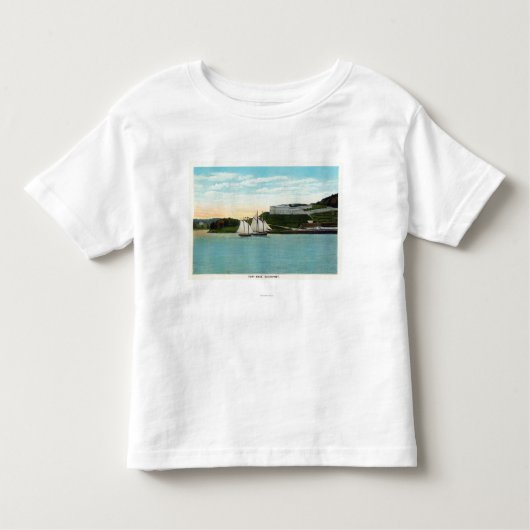 Waterfront Uitzicht van Fort Knox Kinder Shirts (Voorkant)