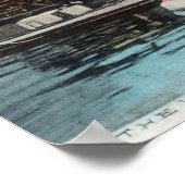 Waterfront-Uitzicht van het drijvend dok Poster (Hoek)