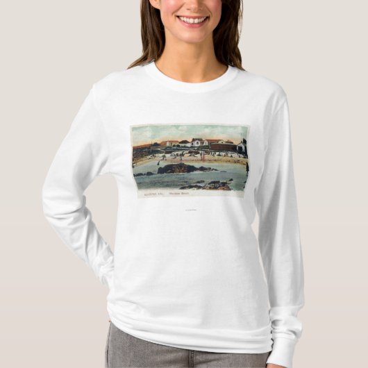 Waterfront Uitzicht van Macabee Beach Monterey, CA T-shirt (Voorkant)