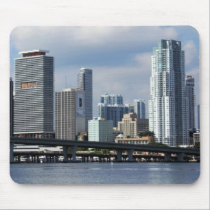 Waterfront uitzicht van Miami Muismat