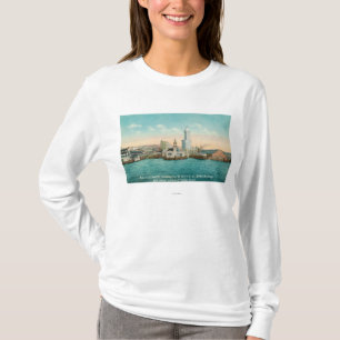 Waterfront Uitzicht van Port and Smith Tower T-shirt