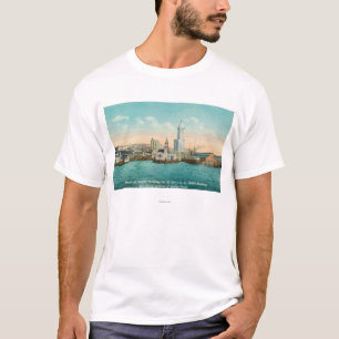 Waterfront Uitzicht van Port and Smith Tower T-shirt