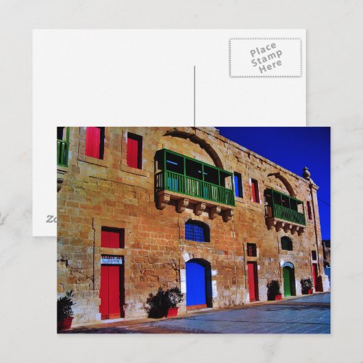 Waterfront, Valletta Briefkaart (Voorkant / Achterkant)