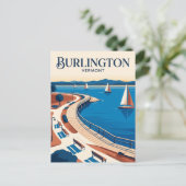 Waterfront van Burlington Vermont Briefkaart (Staand voorkant)