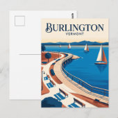 Waterfront van Burlington Vermont Briefkaart (Voorkant / Achterkant)