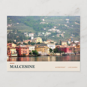Waterfront van Malcesine aan het Gardameer Briefkaart