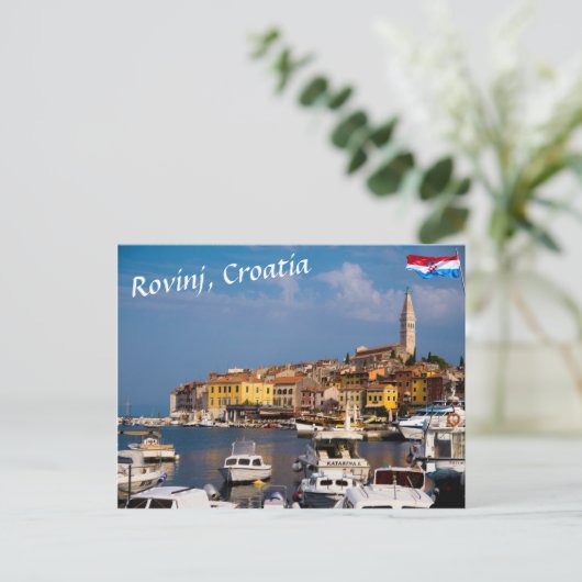 Waterfront van Rovinj, Kroatië Briefkaart (Staand voorkant)