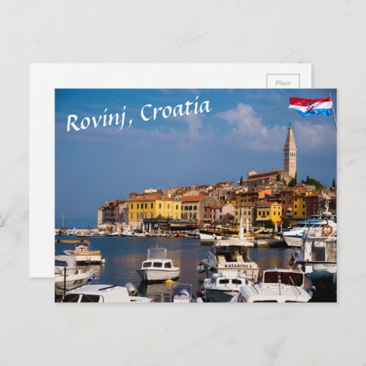 Waterfront van Rovinj, Kroatië Briefkaart (Voorkant / Achterkant)