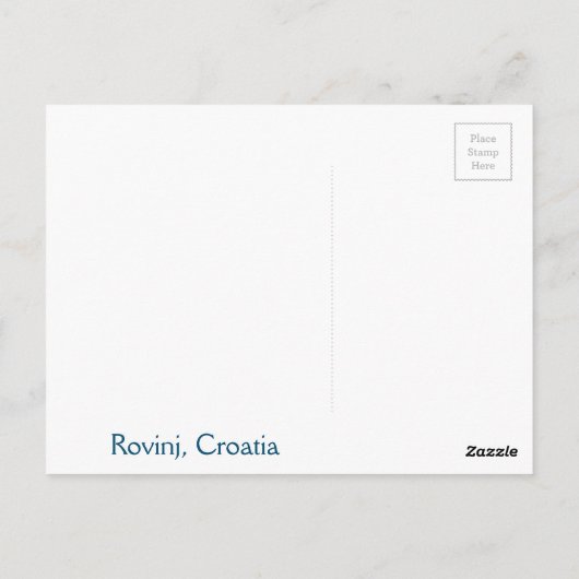 Waterfront van Rovinj, Kroatië Briefkaart (Achterkant)