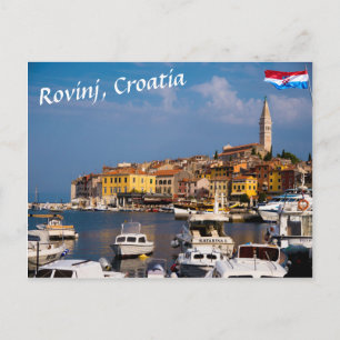 Waterfront van Rovinj, Kroatië Briefkaart