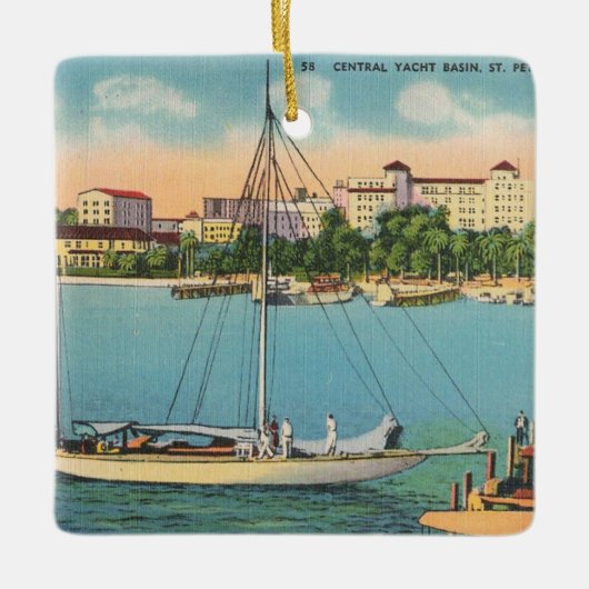 Waterfront van St. Petersburg Florida Keramisch Ornament (Voorkant)