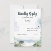 Waterfront Zomer Bruiloft RSVP (Voorkant)