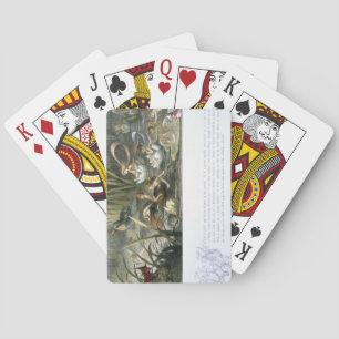 Watergalgen en waterfairies, geïllustreerd uit pokerkaarten