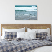 Watergate Bay Beach Newquay Cornwall England Canvas Afdruk (Insitu (Slaapkamer))