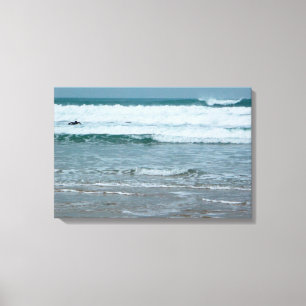 Watergate Bay Beach Newquay Cornwall England Canvas Afdruk