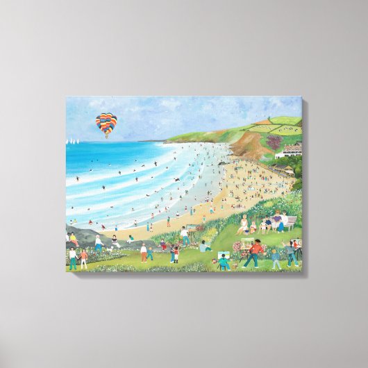 Watergate Bay Cornwall Canvas Afdruk (Voorkant)
