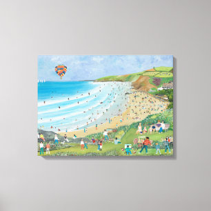 Watergate Bay Cornwall Canvas Afdruk