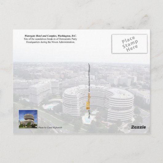 Watergate Hotel and Complex, Washington D.C. Briefkaart (Achterkant)