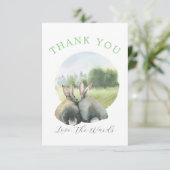  Watergekleurd Konijnenpaar Bedankkaart (Staand voorkant)