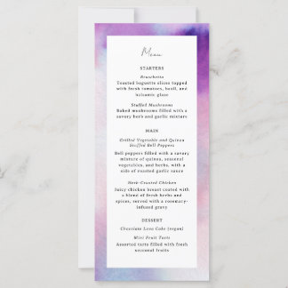 Watergekleurd Lijst Menu