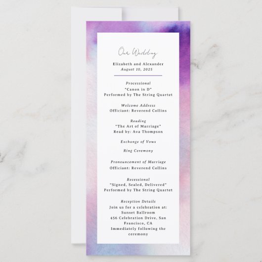 Watergekleurd Lijst Programma (Voorkant)