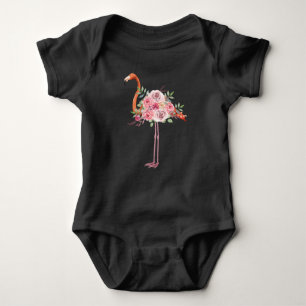 Watergekleurde Flamingo Flowers Hawaii Bird Art Romper