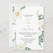 Watergekleurde Quinceanera uitnodiging in het Spaa (Voorkant)