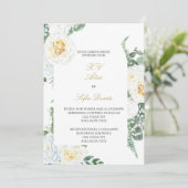 Watergekleurde Quinceanera uitnodiging in het Spaa (Staand voorkant)