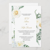 Watergekleurde Quinceanera uitnodiging in het Spaa (Voorkant / Achterkant)