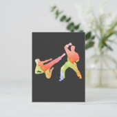 Watergekleurde vechtende Martiale Kunsten tegen Ka Briefkaart (Staand voorkant)