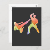 Watergekleurde vechtende Martiale Kunsten tegen Ka Briefkaart (Voorkant / Achterkant)