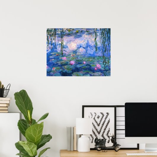 Watergelilies 1 poster (Thuiskantoor)