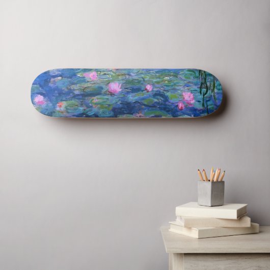Watergelilies 1 skateboard (Muurkunst (Horizontaal))
