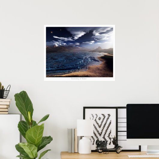 Watergeometrie Poster (Thuiskantoor)