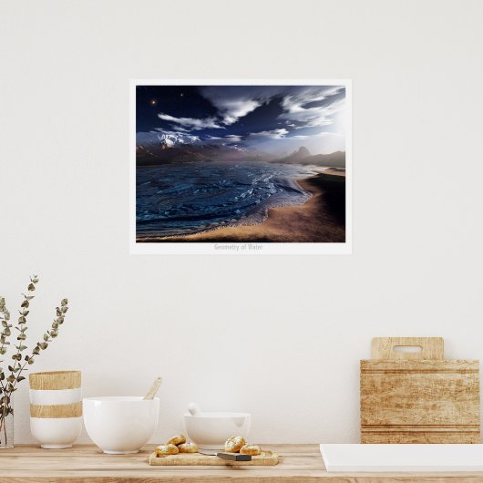 Watergeometrie Poster (Keuken)