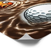 Watergevaar - Golf Kunstprint Poster (Hoek)