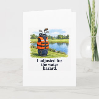 Watergevaar Grappige Golf Reddingsvest Kaart
