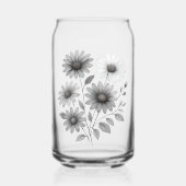 Waterglazen, drinkware, daisy design blikvorm glas (Voorkant)