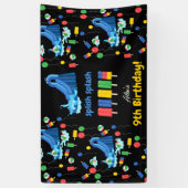 Waterglijbaan Kinder Zomer Splish Splash Verjaarda Spandoek (Verticaal)